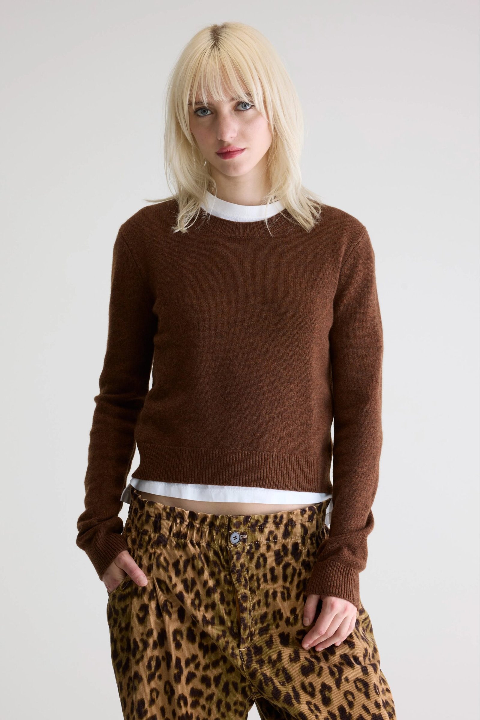 Spag slim cashmere sweater (252 / W / SUEDE) - Image 2