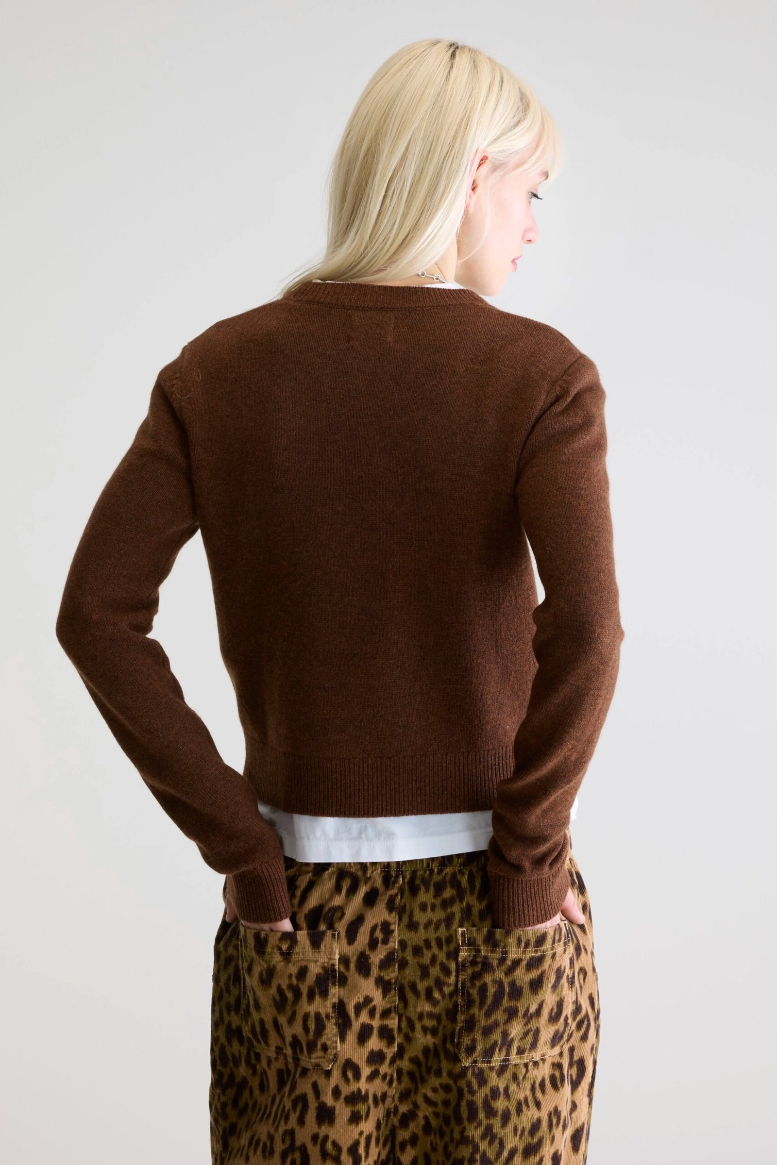 Spag slim cashmere sweater (252 / W / SUEDE) - Image 4