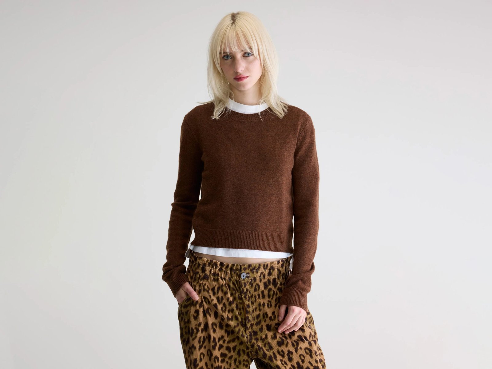 Spag slim cashmere sweater (252 / W / SUEDE)